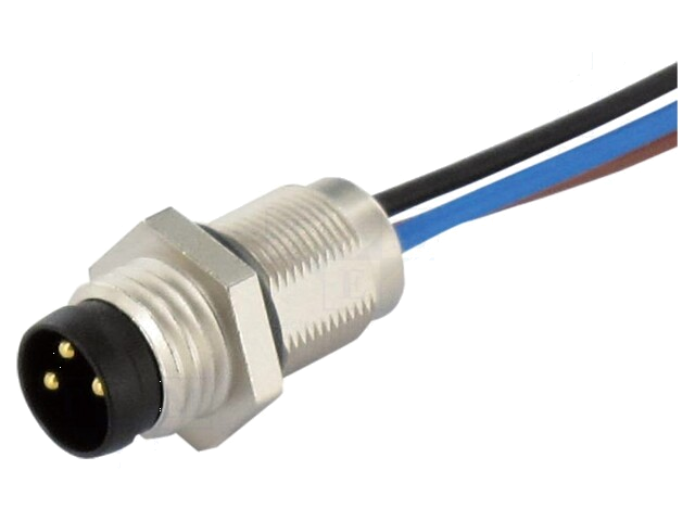 Connector: M8; contact; mannelijk; recht; PIN: 3; 4A; IP66K,IP67 Connector: M8; contact; mannelijk; recht; PIN: 3; 4A; IP66K,IP67